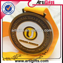 Cheap medal awards metal trophy with ribbon